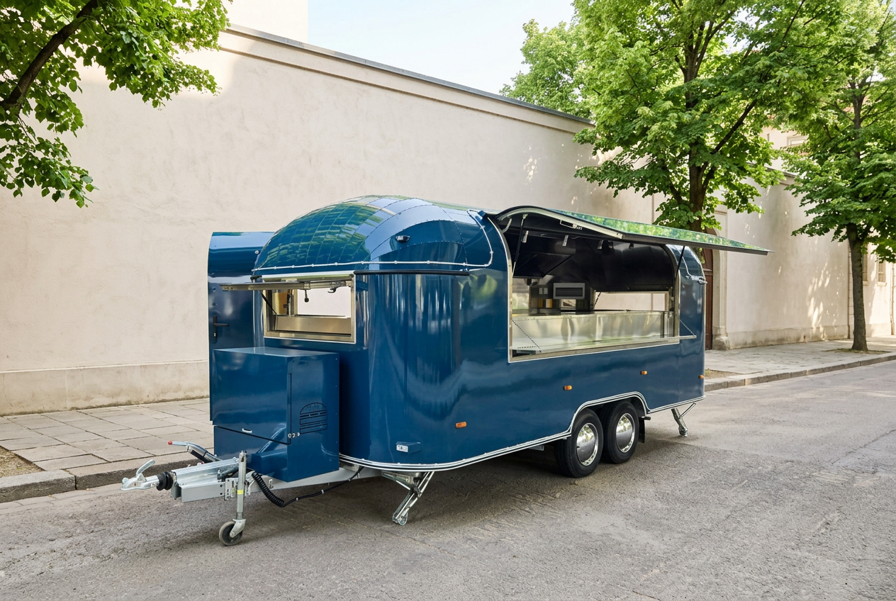 WB-550SG Painted — Airstream-style food trailer