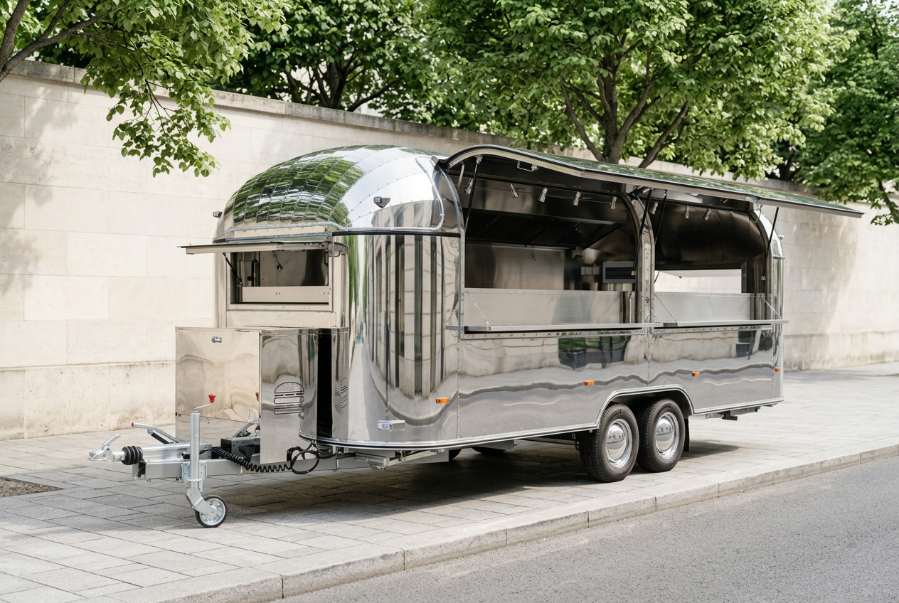 WB-550ST Silver — Airstream-style food trailer